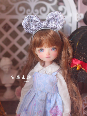 taobao agent Wawa uses silver bow hair hoe Licca Lijia Azone Azone Qianxia BJD Special Rotten Straw Berry Headgear