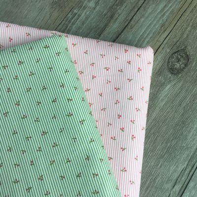 taobao agent [Cherry striped diagonal cotton cloth] BJD baby clothing OB11 clothing cloth fabric shirt, cotton fabric