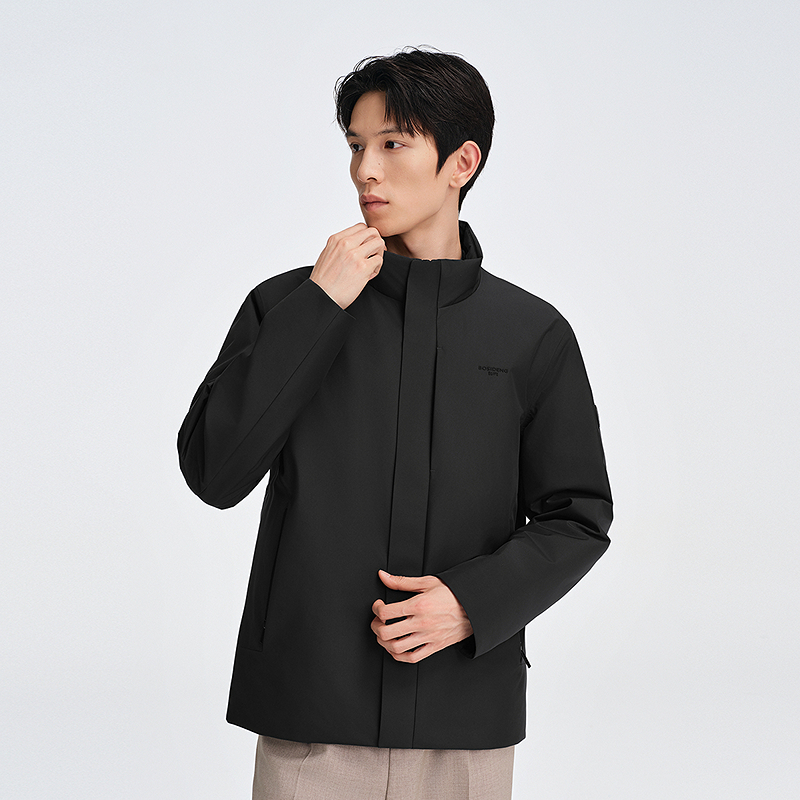 礼金！波司登短款立领商务鹅绒夹克羽绒服