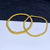 Золотой браслет с одной бусиной, плетеные глянцевые золотые бусины ручной работы, украшение-шарик, делается под заказ, связать своими руками