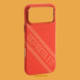 Woven Carbon Fiber Orange iPhone Case for iPhone 13 – 17