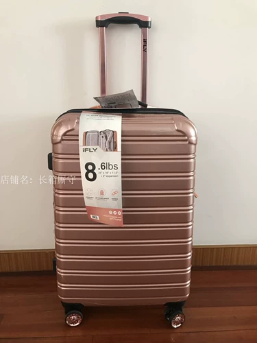 Черный универсальный чемодан, цвета шампанского, зеркальный эффект