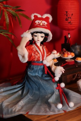 taobao agent [Sales show] Qingshan to the evening BJD three -point/quarter -size red ancient style baby coat