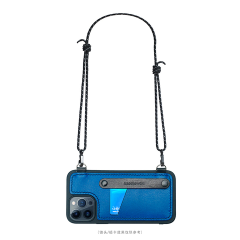 16 Luxury Niche Genuine Leather Lanyard Strap Crossbody Plus/Pro/Max – 16, 15, 14, 13, 12, 11 iPhone Case