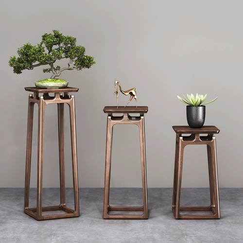 Минималистский новый китайский сплошной древесный стенд гостиной балкон -балкон -застройка стойка