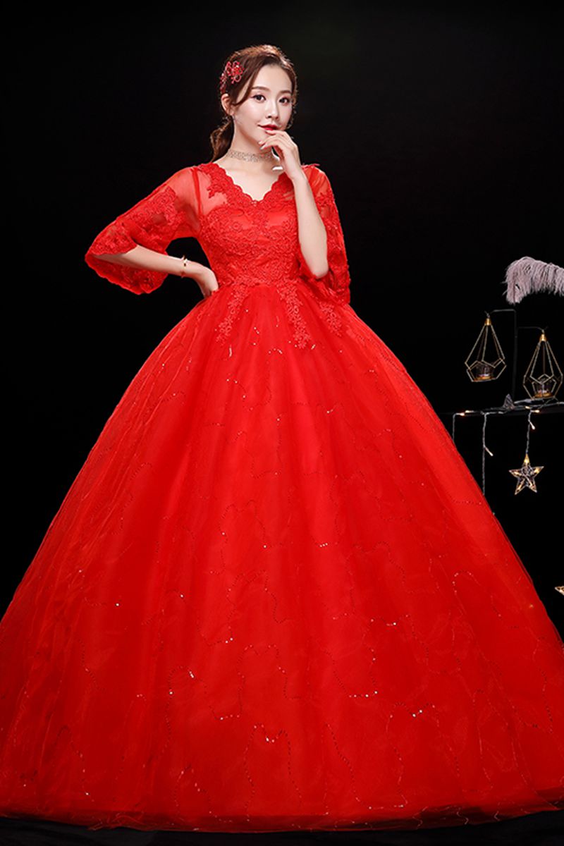  Red 108 red wedding dress together+XXL  