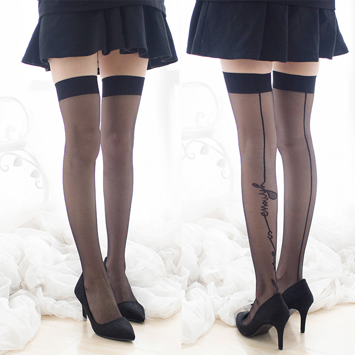 [USD 7.46] Japanese silk stockings fun ultra-thin sexy high barrel lace ...