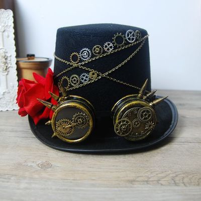 taobao agent Hat, accessory with gears, decorations, punk style, Lolita style