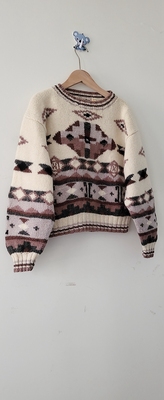 taobao agent Old L.L.BEAN 100%wool exotic map printing cubs thick sweater（Free shipping）