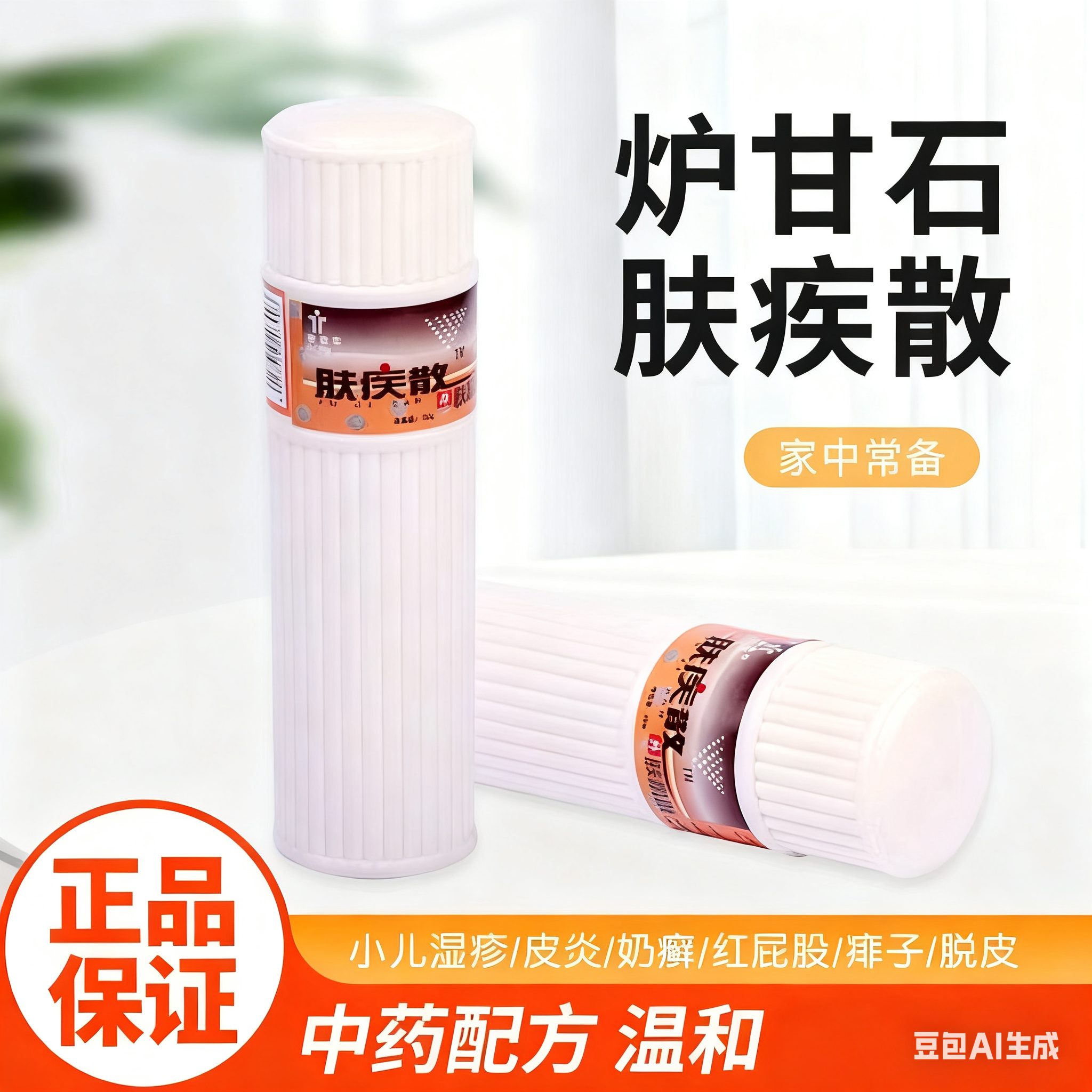 华臣肤疾散爽身粉原料炉甘石粉婴儿护臀膏镇定不含滑石粉痱子粉