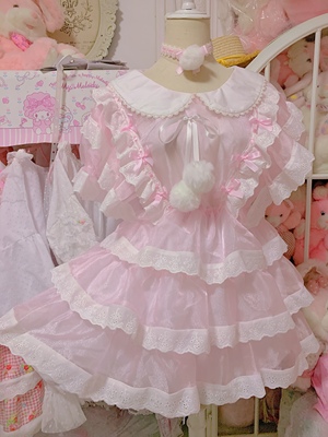 taobao agent Niche -style doll collar sweet heavy worker thin cake skirt dress, feedback price