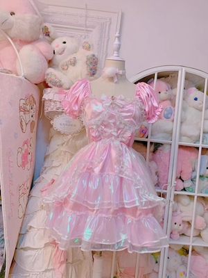 taobao agent Dress for princess, puff sleeves