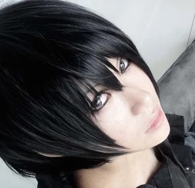 taobao agent Mengxiang's cosplay wig ice chamber Chen Ye also/Luxiu/Hibari black face short hair free shipping