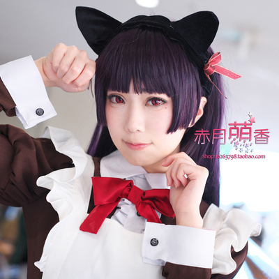 taobao agent Mengxiang's house, how can my sister have such cute wigs, five more glazed fake black cat cosplay wigs