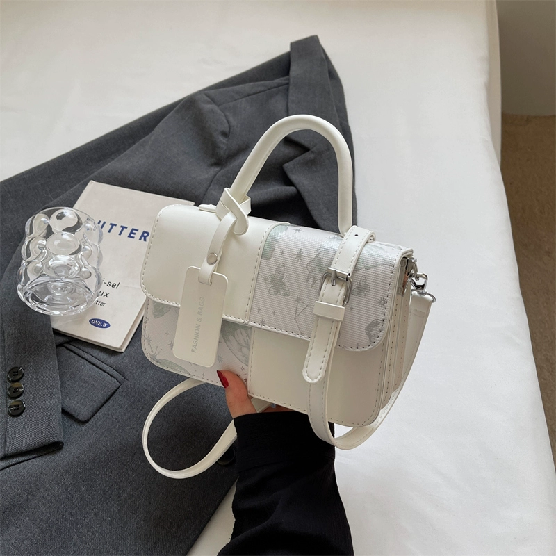 High-end color-blocked patchwork bag for women