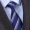 （真丝手打-需要打结）8厘米新款蓝粗纹领带