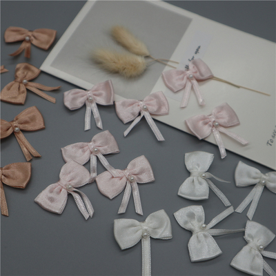 taobao agent Exit beads Pearl Ribbon Saton Bow Skirt Skin Waulolo Tower Term DIY Mini Flower Flower Supplementary Materials