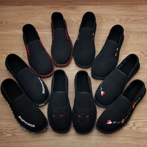 Зимние утепленные слипоны, удерживающие тепло туфли для отдыха, с вышивкой