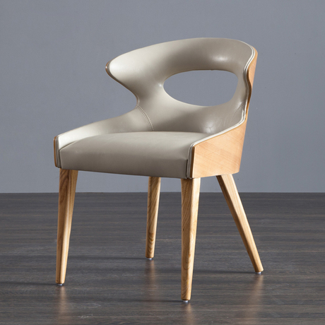 餐椅简约北欧实木水曲柳靠背成人餐厅咖啡厅个性创意书房椅木椅