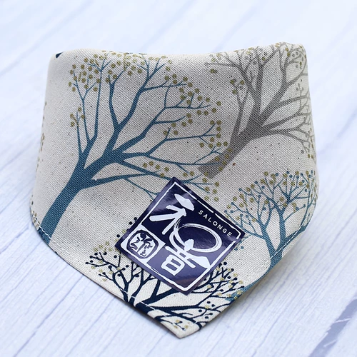 Японский казахстан толстый хлопковый собака, кошки, маленькая собака маленькое дерево шарф рот водяной полотенце Треугольный шарф Тедди Шиба Ину