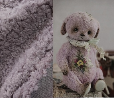 taobao agent 83#German order Moni gray -purple plush cloth rolling teddy bear doll cloth plush cloth