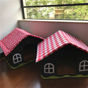 Free shipping roof Mongolian bag can be disassembled cotton dog house teddy Big Big Baggal deer Snow Dog Villa House Nest