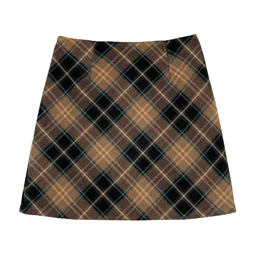 [Готовый запас] Лу Сяотуань Туан Майяр носит клетчатую шерстяную юбку, новая зимняя короткая юбка в стиле ретро 2024 года