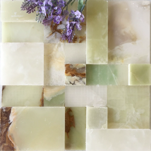 Мраморная мозаика из Мьянмы на стену, 3D, ископаемые