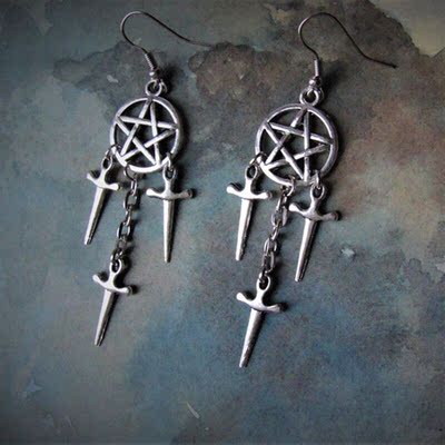 taobao agent Earrings, pendant, accessory, Gothic, halloween