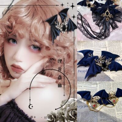 taobao agent 【Buried forest】Original night bat series hairpin ornaments Halloween accessories Diabium Gothic