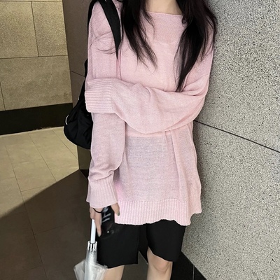 taobao agent Fuchsia knitted jacket, autumn, long sleeve