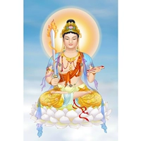 Нанву да Чжи Веншу Бодхисаттва портрет, играющий для манджушри Будды Будда Статуя Манджушри Бодхисаттва рисунок рисунок рисунок бумажный пластиковый уплотнение
