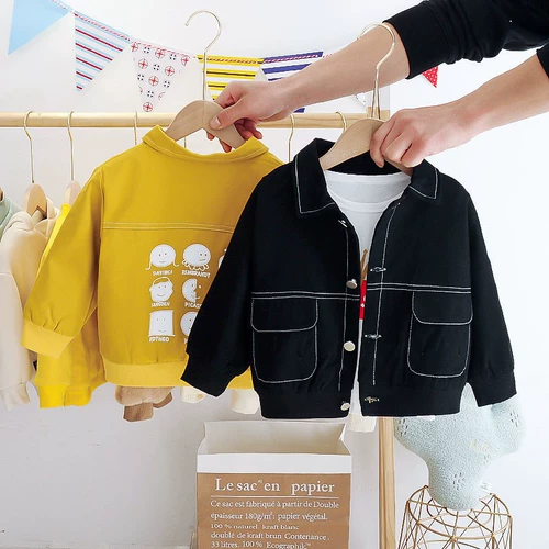 Весенняя летняя одежда, куртка, детский мужской жакет для отдыха, коллекция 2023, в корейском стиле