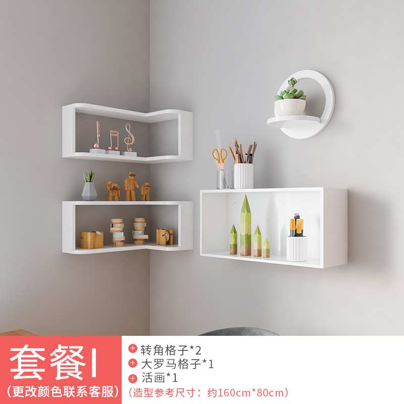 Corner wall shelf storage rack bedroom living room corner wall wall hanging shelf corner bookshelf decoration rack