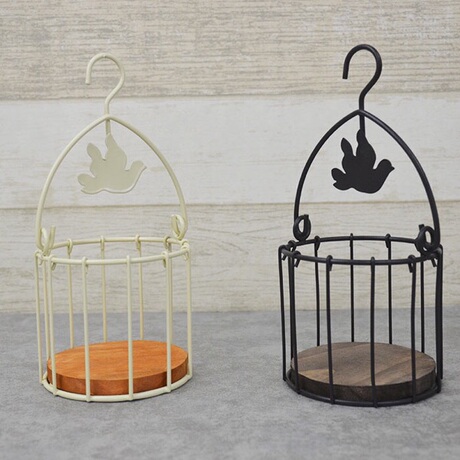 铁艺摆件 可放置花器 小鸟精致铁艺 出口日本可爱挂件 森系收纳架