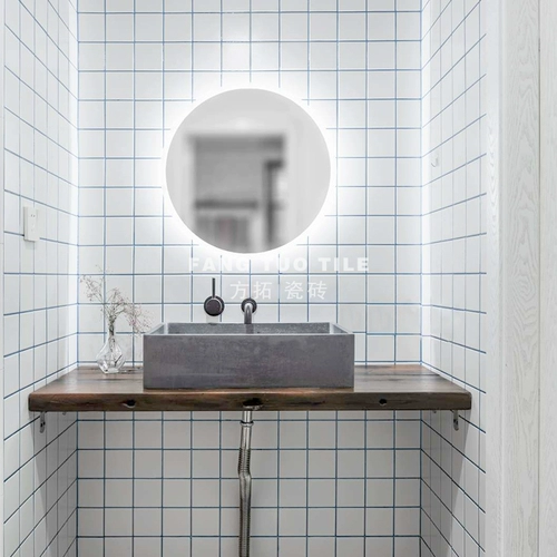 Nordic All -IN -Whit Foarfain Mosaic маленький белый кирпич маленький квадратный кирпичный кирпич девять дворцовой сетка 300x300 маленькая сетка настенная плитка кухня и плитка для ванной комнаты