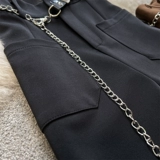 Осенние приталенные штаны, цепь с буквами, ремень для отдыха, универсальные штаны-клёш, высокая талия