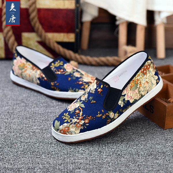Melaleuca мужской цветы Старый модный пекин ручной работы ткань обувная мода популярный водить машину обувь дух общество парень обувь