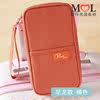 P.Travel orange width passport bag