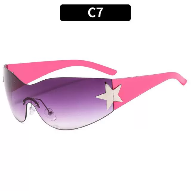 Очки солнцезащитные PUNK One PIECE SUNGLASSSES GOGGLE New Y2K RIMLESS SUN GLASSES
