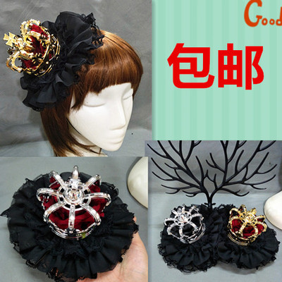 taobao agent Hair accessory for princess, cosplay, Lolita style, gold and silver