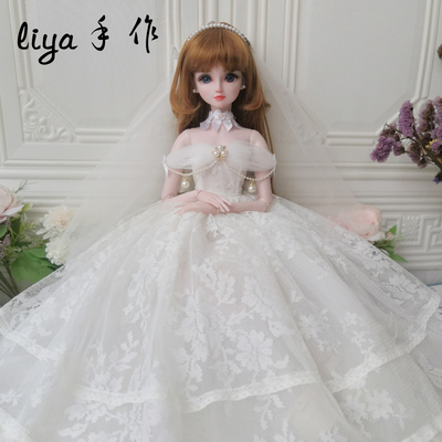 taobao agent 3 points BJD 60 cm doll Ye Rollyd Lesdi wins to win Xinyi baby clothes white wedding dress