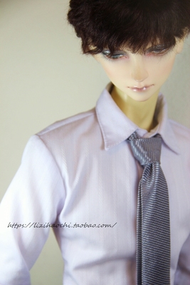 taobao agent BJD/three -point, uncle size custom shirt ++ 2019.5 May new light -like taro -colored vertical lining+