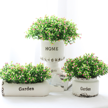 米兰花咖啡厅窗台仿真植物小盆栽假花盆景装饰绿植摆件家居饰品