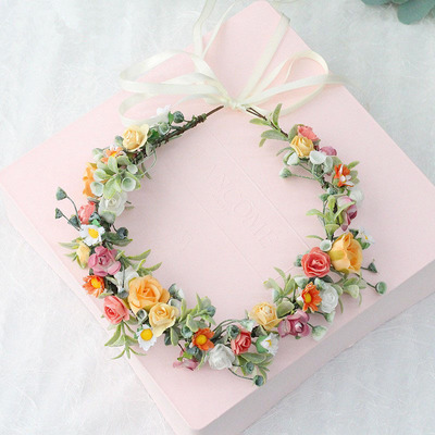 taobao agent Children's fresh hair accessory, realistic headband, roses