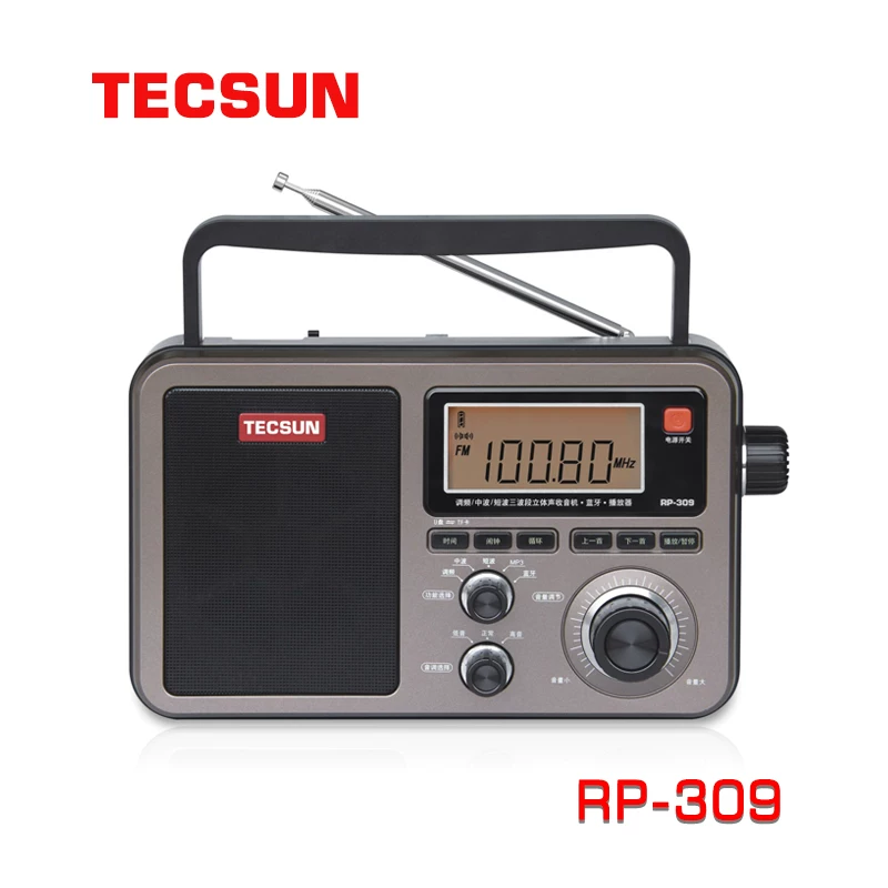 Портативное цифровое радиоприёмное устройство Desheng Tecsun RP-309, поддерживает Bluetooth-колонки и многополосное приём