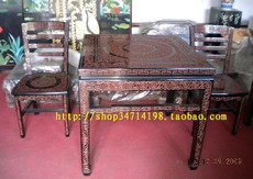 стол со стульями 古典电视剧茶桌 手工云雕茶桌 云雕太师椅
