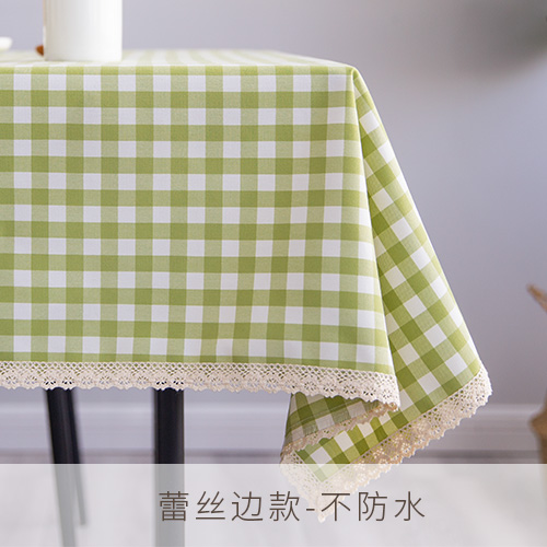 tablecloth cloth waterproof rectangular table cloth nordic ins fresh tea table table cloth green plaid student desk cloth