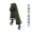 Военный зелёный черный лаковый крюк шириной 3,8 см
