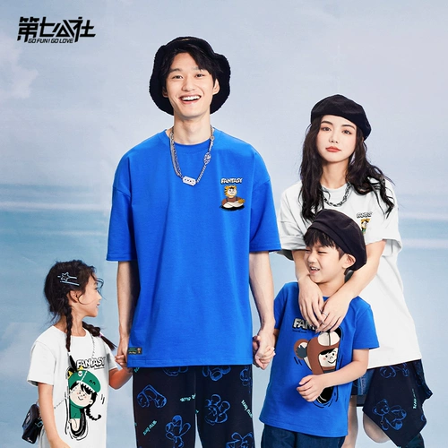 Летняя летняя одежда, футболка, семейный стиль, коллекция 2022